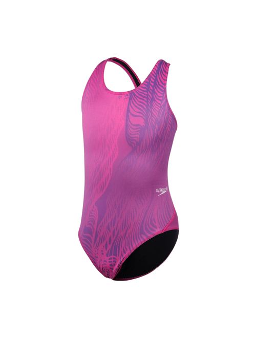 Maiô Speedo Alça Larga Net Infantil - Rosa Shock