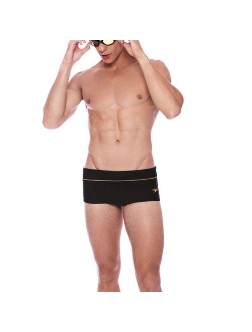 Sunga Speedo Tradicional Line Masculina - Preta/Amarela