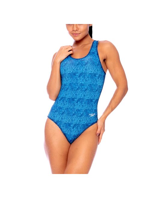 Maiô Speedo Cross Deep Map Feminino - Azul