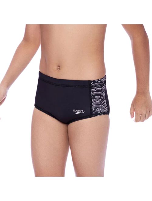 Sunga Speedo Tradicional Scrawl Tiger Infantil - Preta