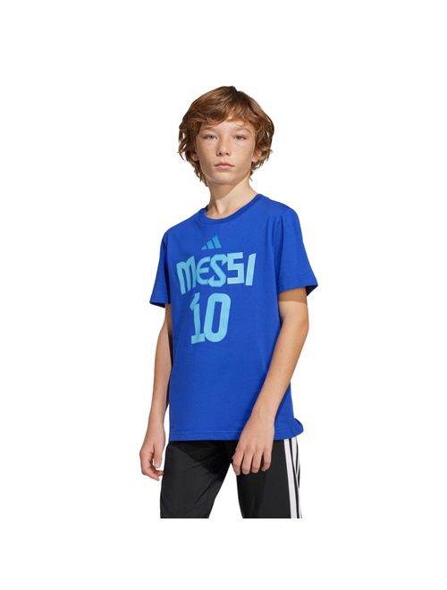 Camisa Adidas Messi 10 Graphic Infantil - Azul