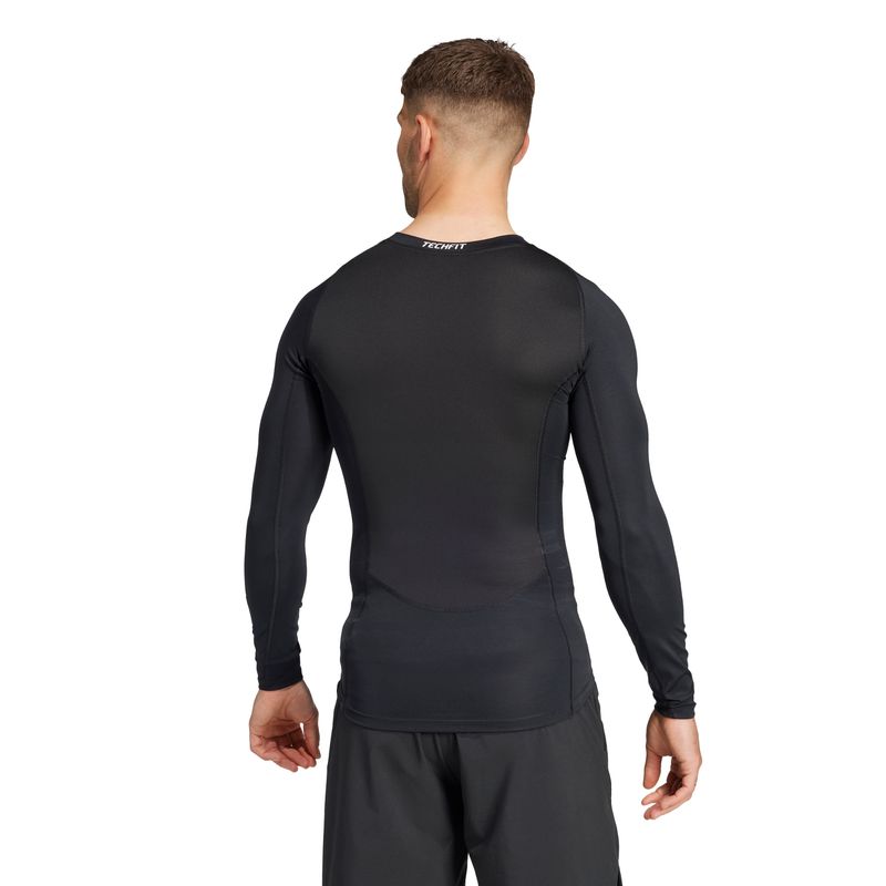Camiseta-Manga-Longa-Techfit-Compression-Adidas-Treino-Masculina---Preta