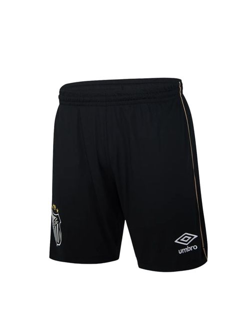 Calção Santos II 24 Umbro Oficial Masculino - Preto/Dourado