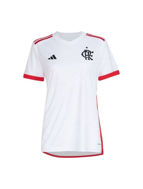 Camisa Flamengo II 23/24 Adidas Feminina - Branca