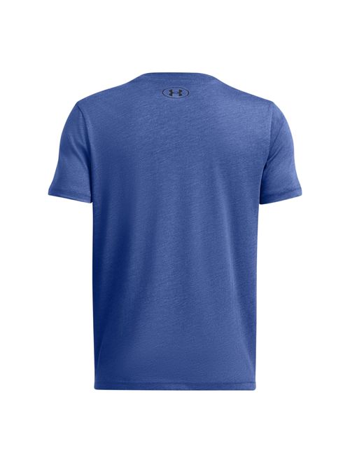 Camiseta Under Armour Logo Wordmar Short Sleeve Infantil - Azul