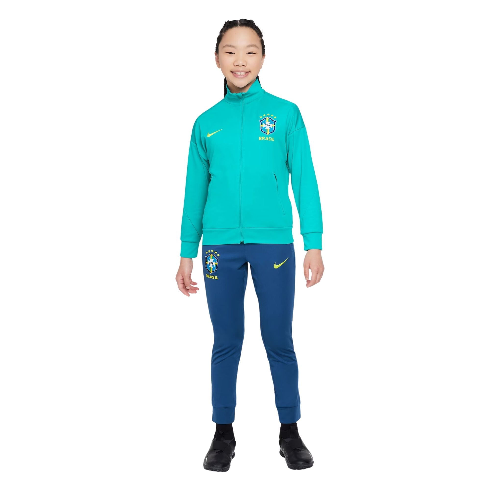Agasalho Brasil Nike Cbf Treino Dri-Fit Academy Pro Infanti - Azul