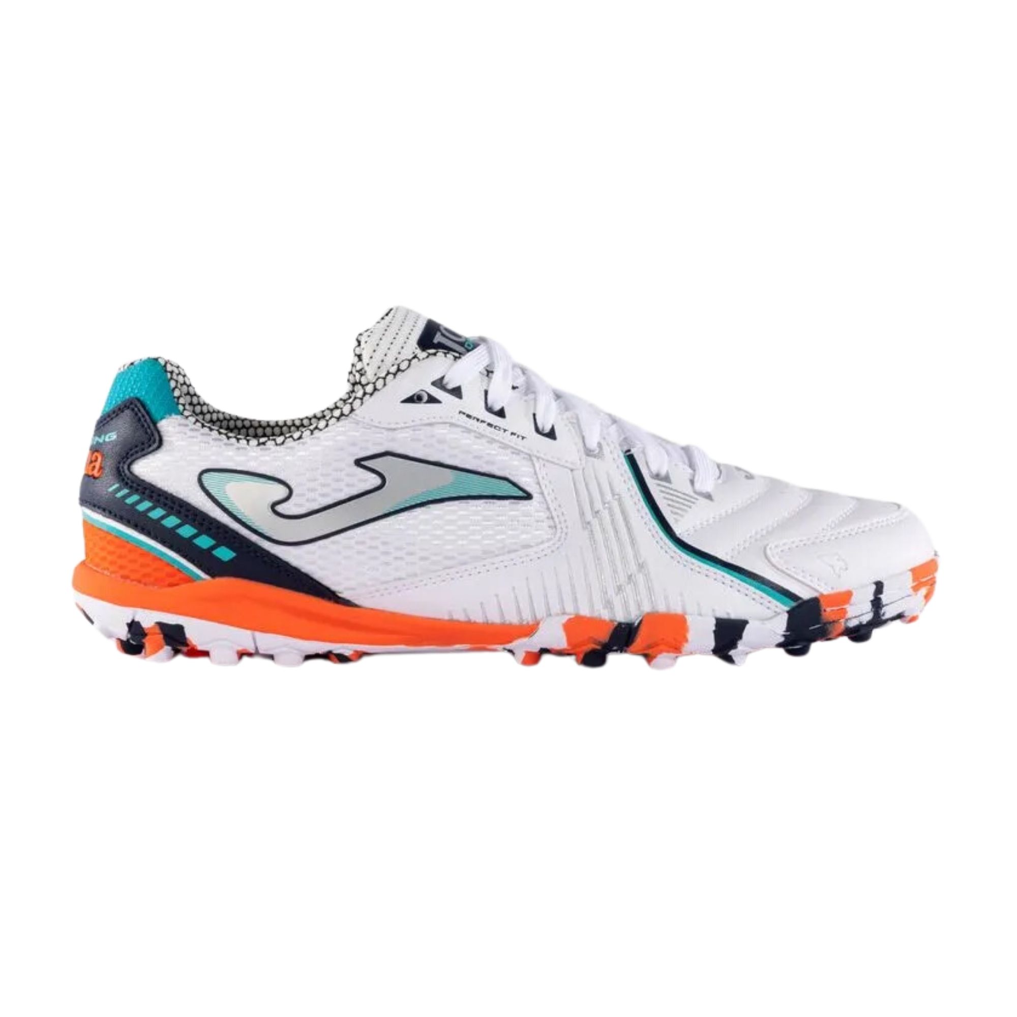 Chuteira Society Joma Dribling Masculina - Branca/Laranja
