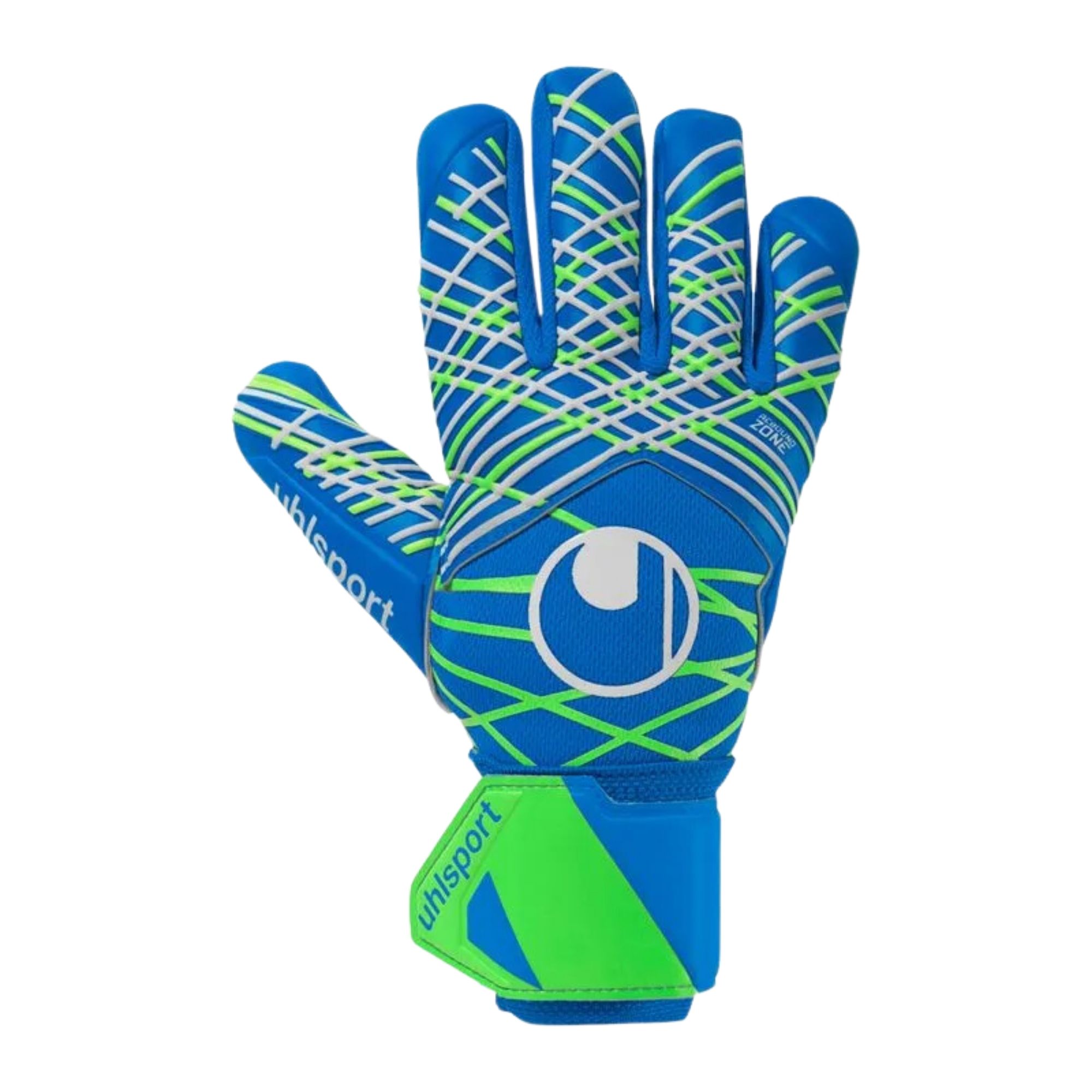 Luva Goleiro Uhlsport Aquasoft Unissex - Azul/Verde