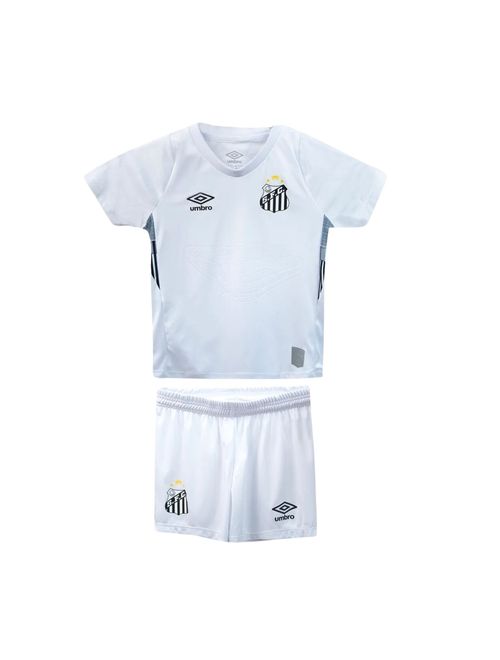 Conjunto Santos 2024 Umbro Oficial 1 Infantil - Branco