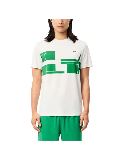 Camiseta Lacoste Tennis X De Novak Djokovic Ultra-Dry Masculina - Branca/Verde