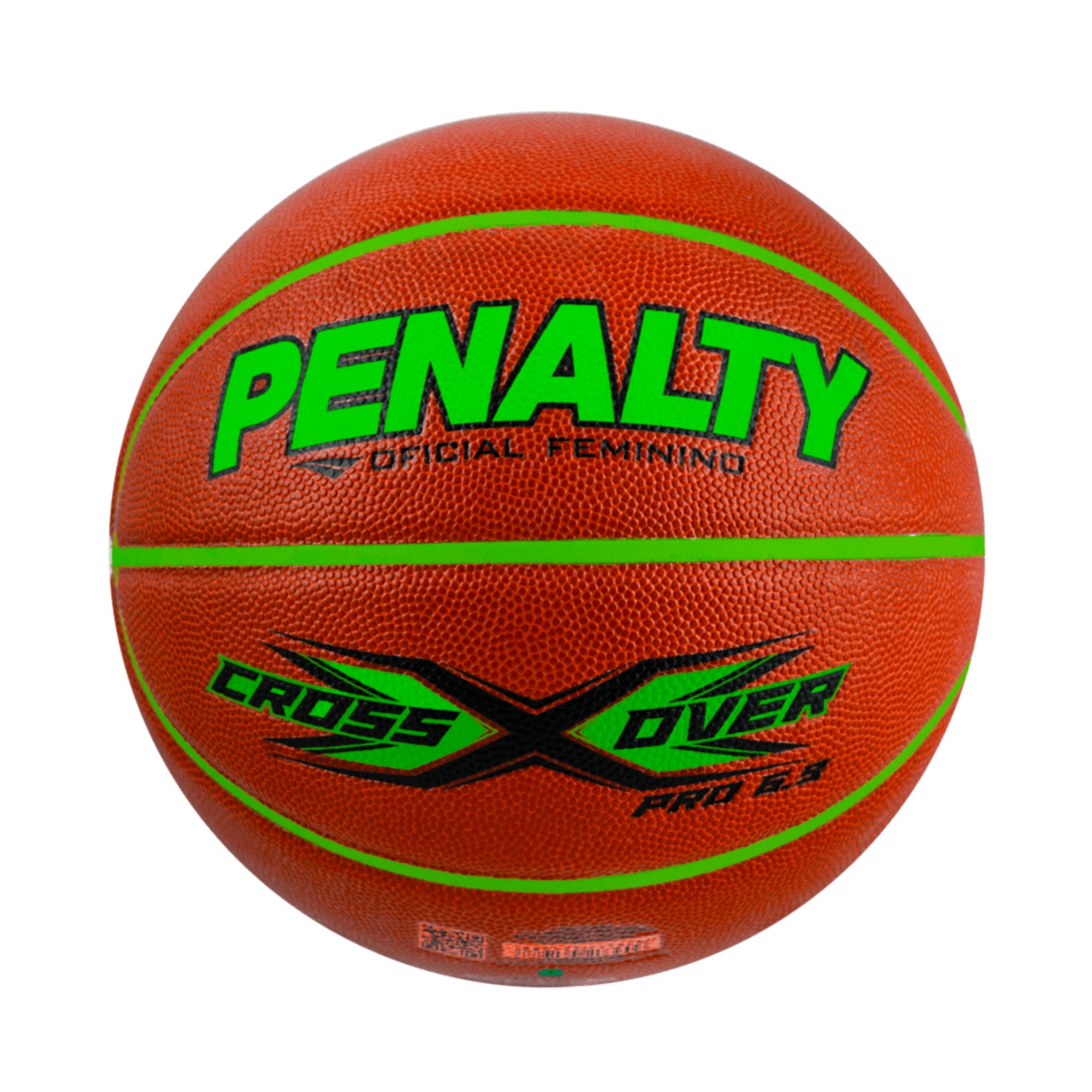 Bola De Basquete Penalty Crossover Pro X 6.9 Unissex - Laranja/Verde