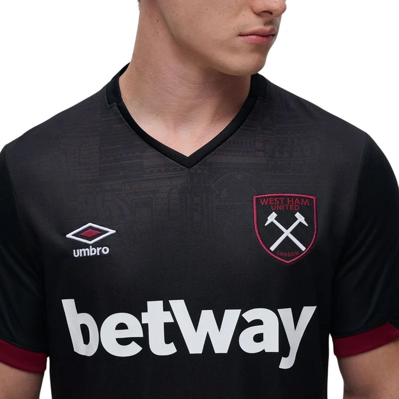 camisa-west-ham-ii-24-25-umbro-away-jersey-masculina-preta
