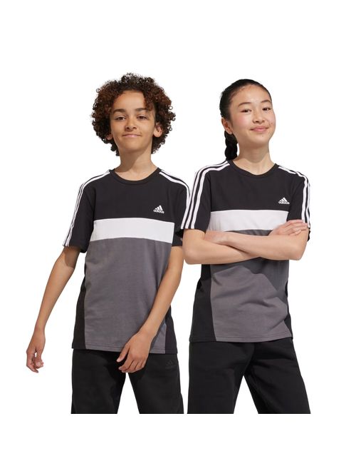 Camiseta Adidas Tiberio Recortes Colorblock Infantil - Preta