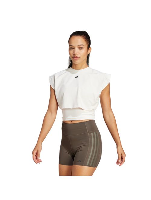 Regata Adidas Moletinho Power Boxy Feminina - Branca