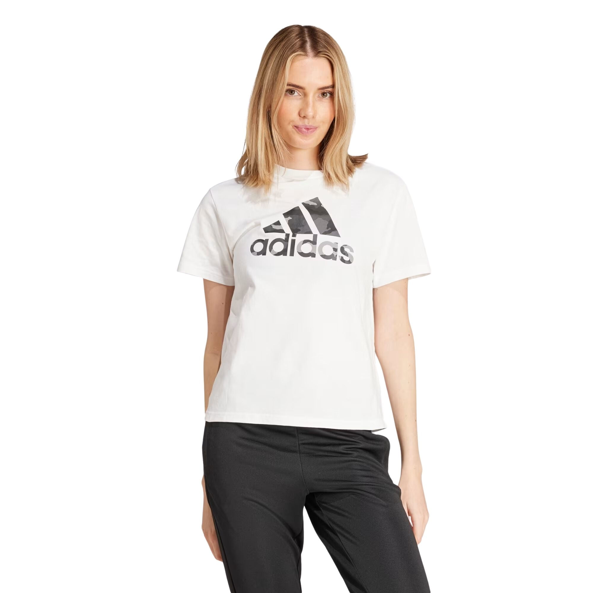 Camiseta Adidas Graphic Camo Feminina - Branca