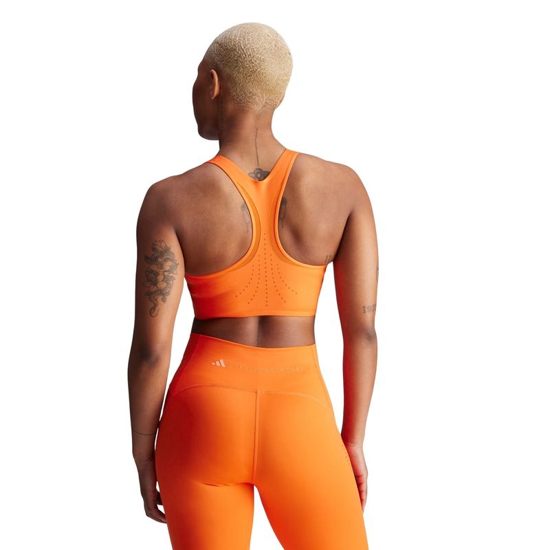 top-adidas-by-stella-suporte-medio-feminino-laranja