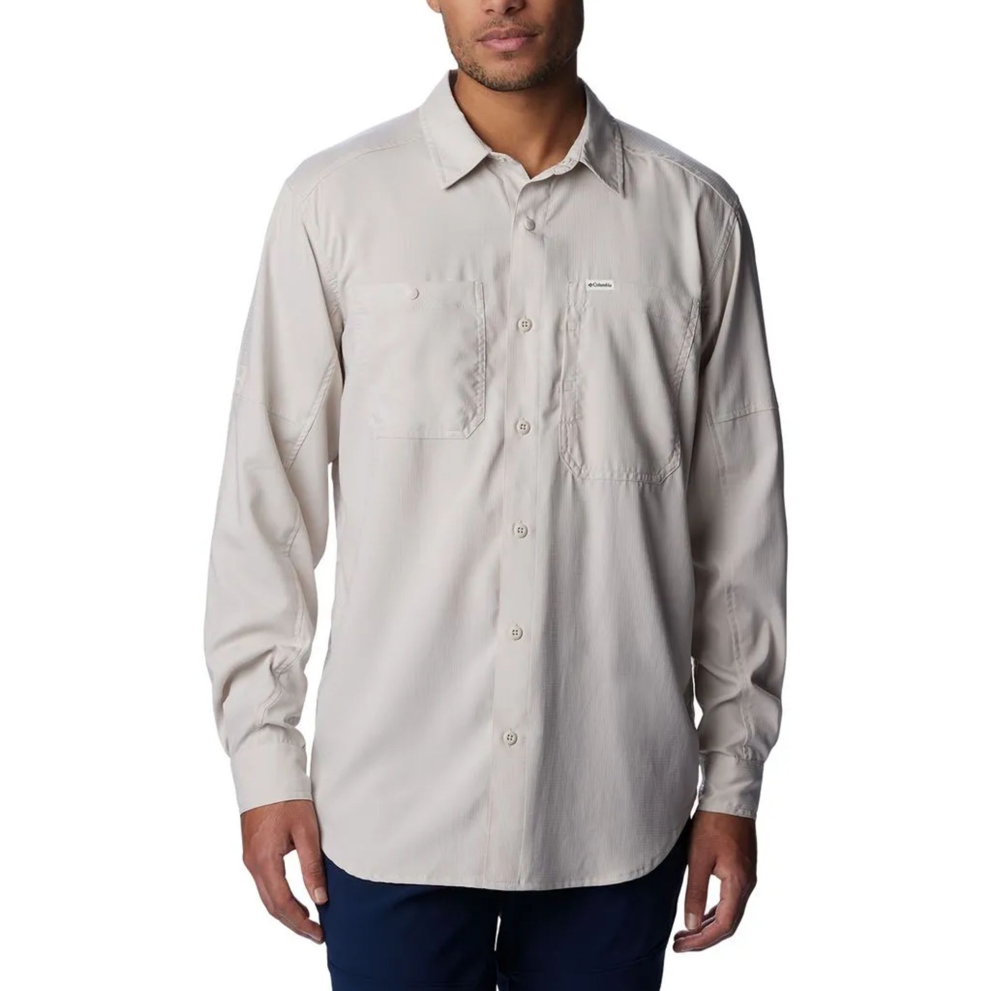 Camisa Manga Longa Columbia Silver Ridge II Utility Lite Masculino - Bege