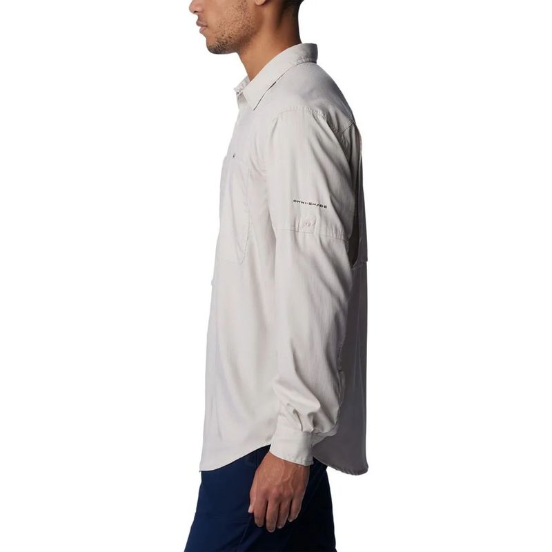 camisa-manga-longa-columbia-silver-ridge-ii-utility-lite-masculino-bege
