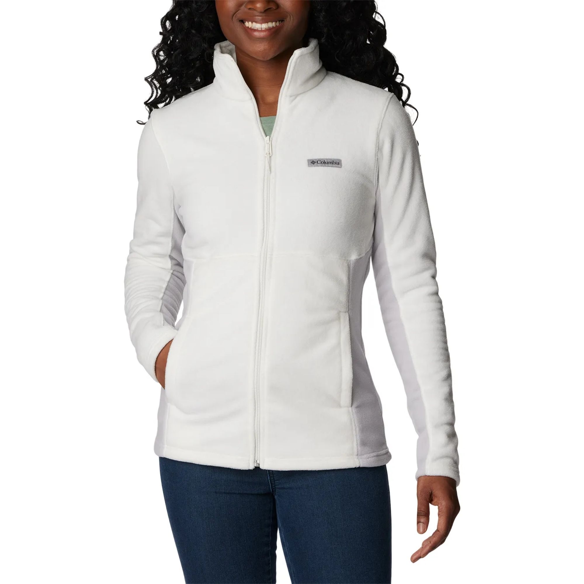 Jaqueta Columbia Fleece Basin Trail III Feminina - Branca