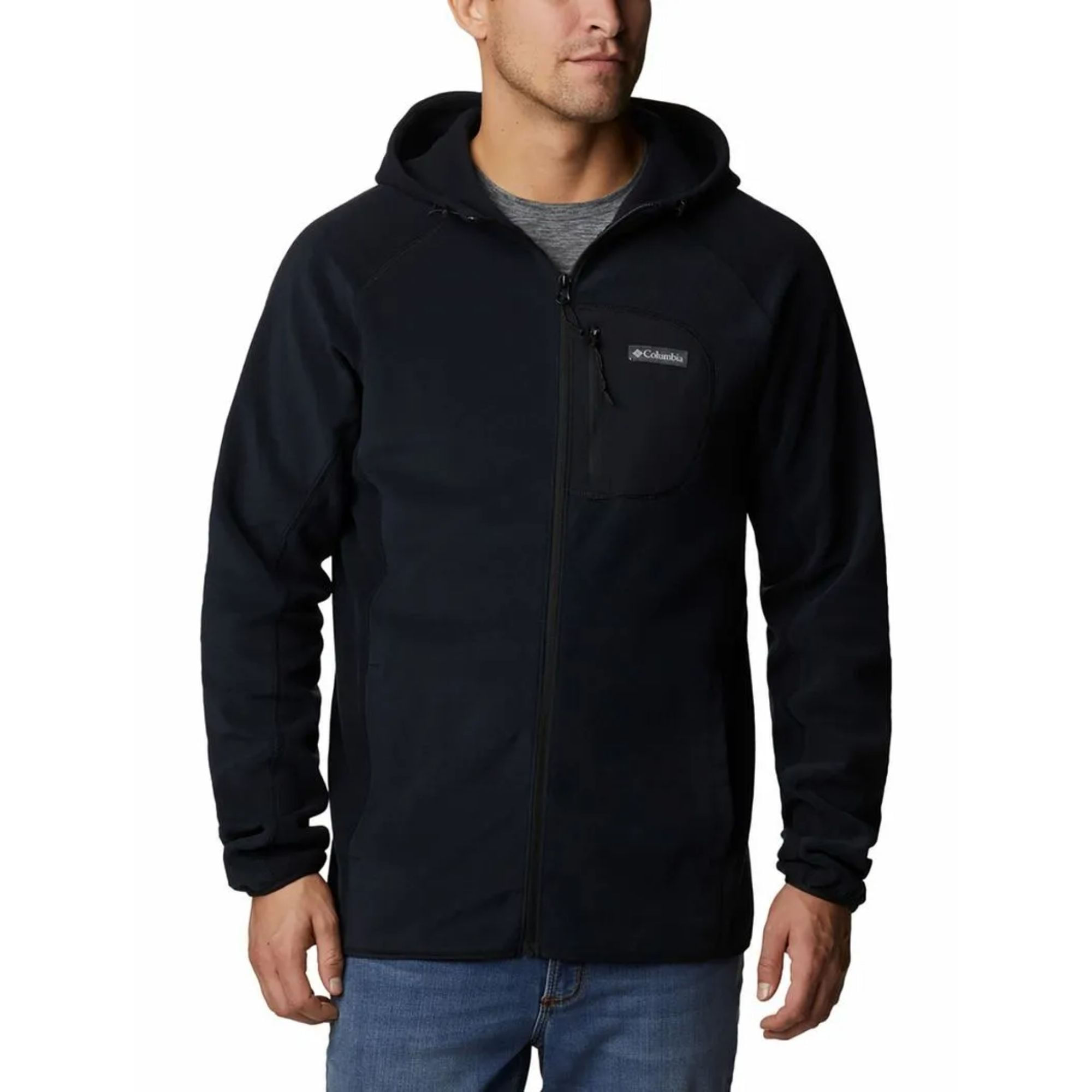 Jaqueta Com Capuz Columbia Tracks Full Zip Masculina - Preta