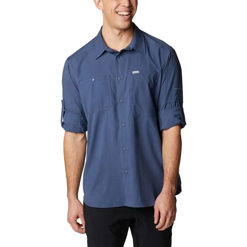 camisa-manga-longa-columbia-silver-ridge-ii-utility-lite-masculina-marinho