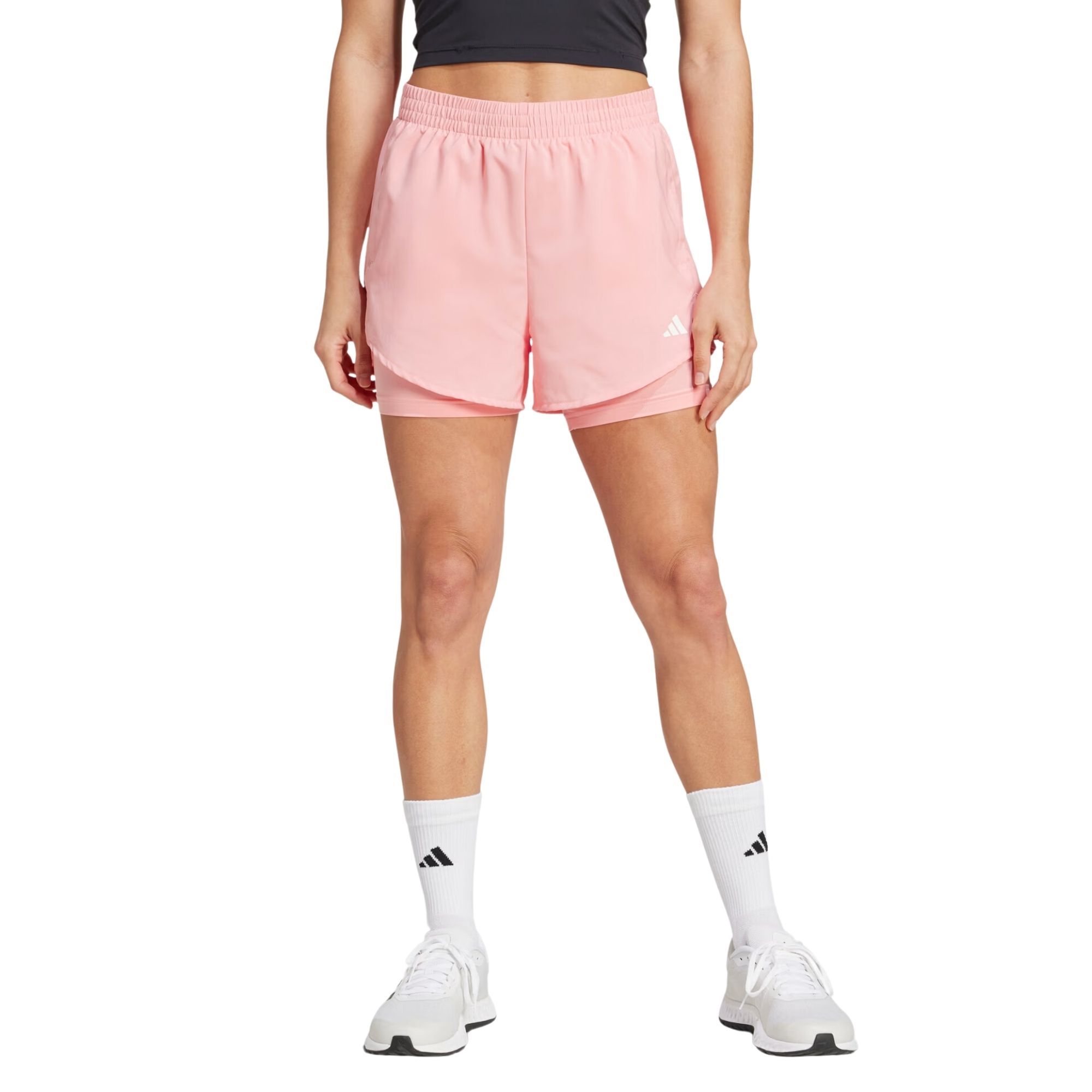 Shorts Adidas 2 Em 1 Aeroready Minimal Femimino - Rosa