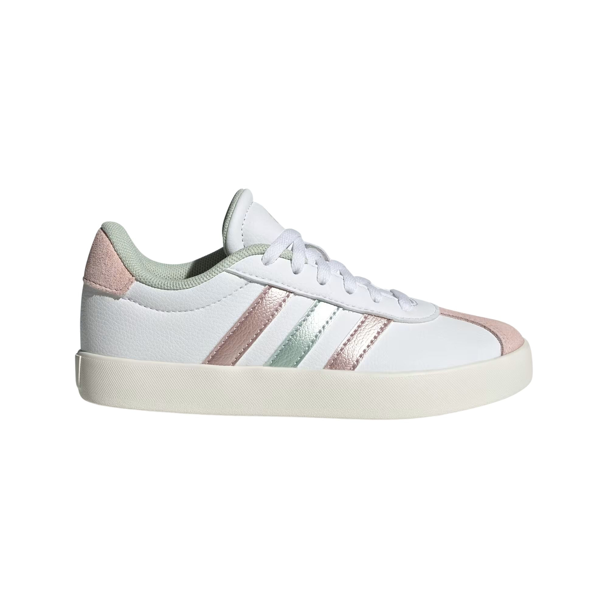 Tênis Adidas Vl Court 3.0 Infantil - Branco/Rosa