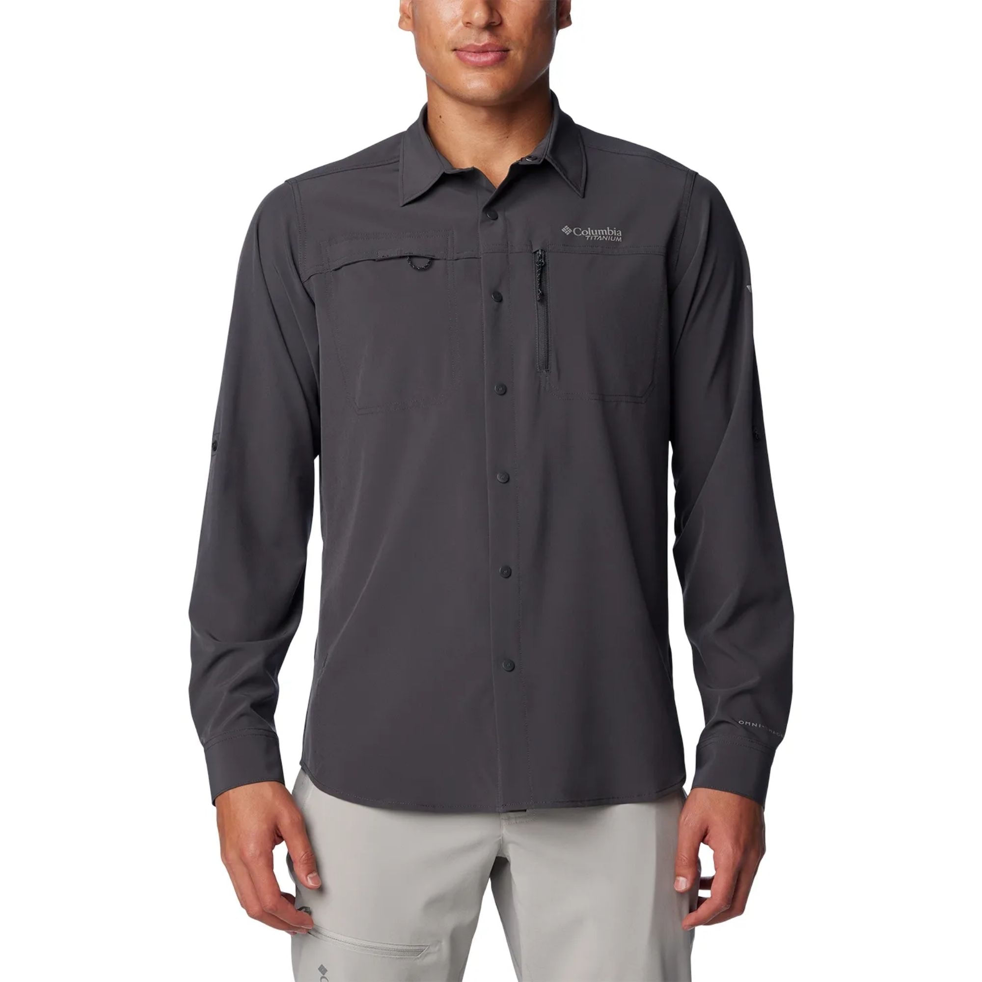 Camisa Manga Longa Columbia Summit Valley Masculina - Preta
