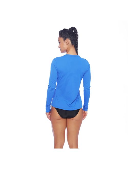 Camiseta Manga Longa Speedo Proteção Uv50 Feminina - Azul