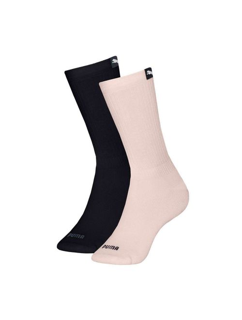 Kit Meia Cano Longo Puma 2 Pares Feminina - Preta/Rosa