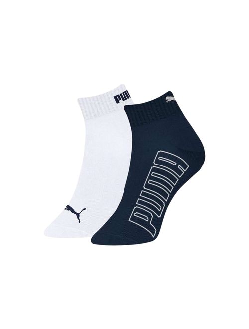 Kit Meia Cano Baixo Puma 2 Pares Masculina - Marinho/Branca