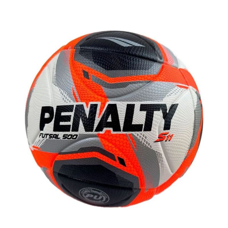 bola-futsal-penalty-paulistao-s11-xxv-unissex-branca-laranja
