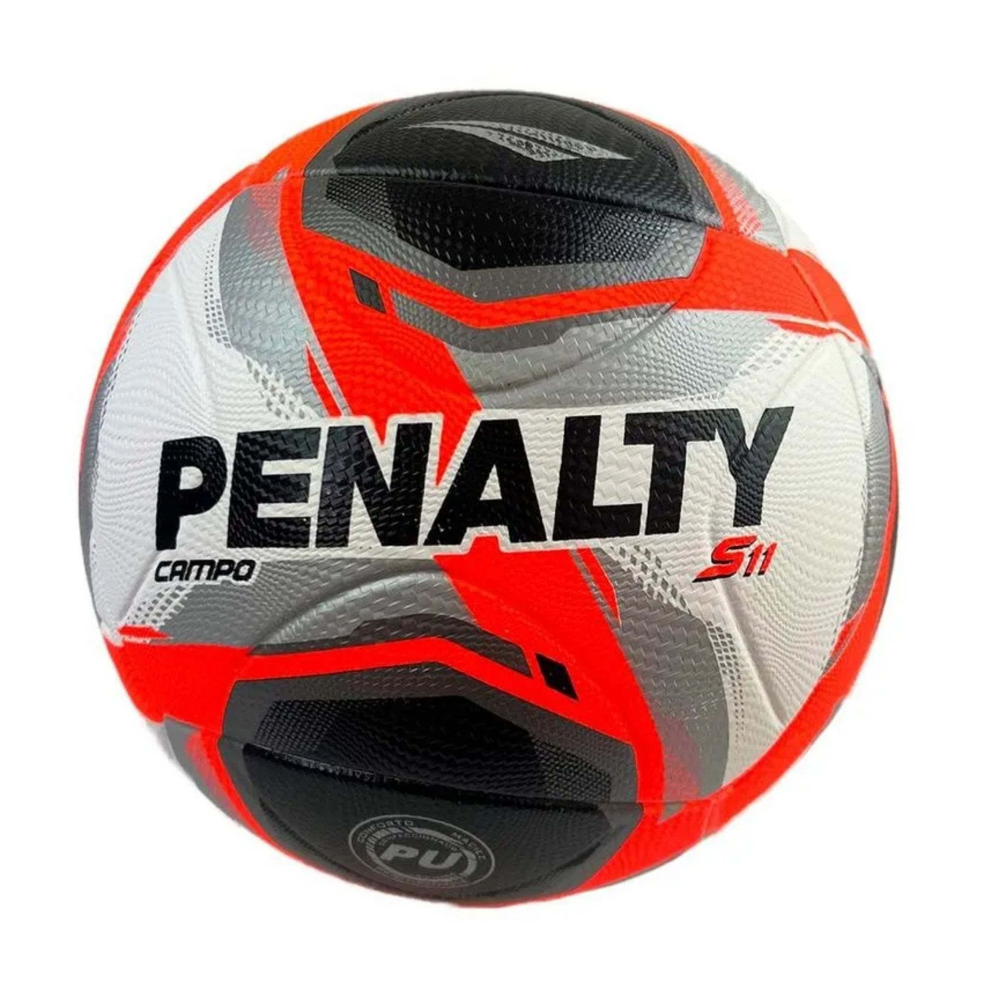 Bola Campo Penalty Paulistão S11 XXV Unissex - Branca/Laranja