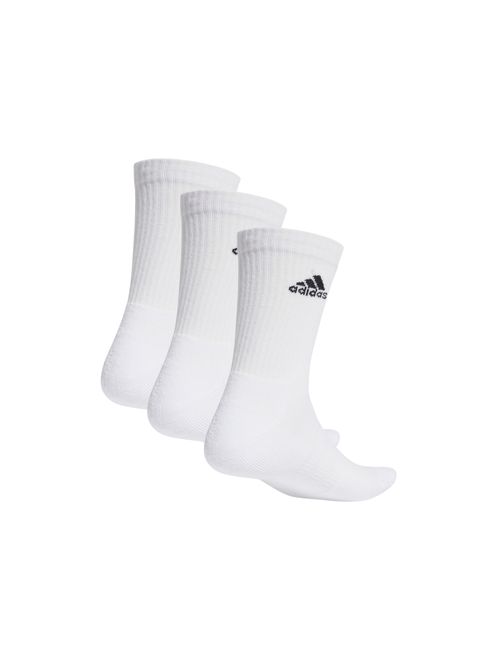 Kit Meia Adidas Cano Alto 3 Pares Unissex - Branco