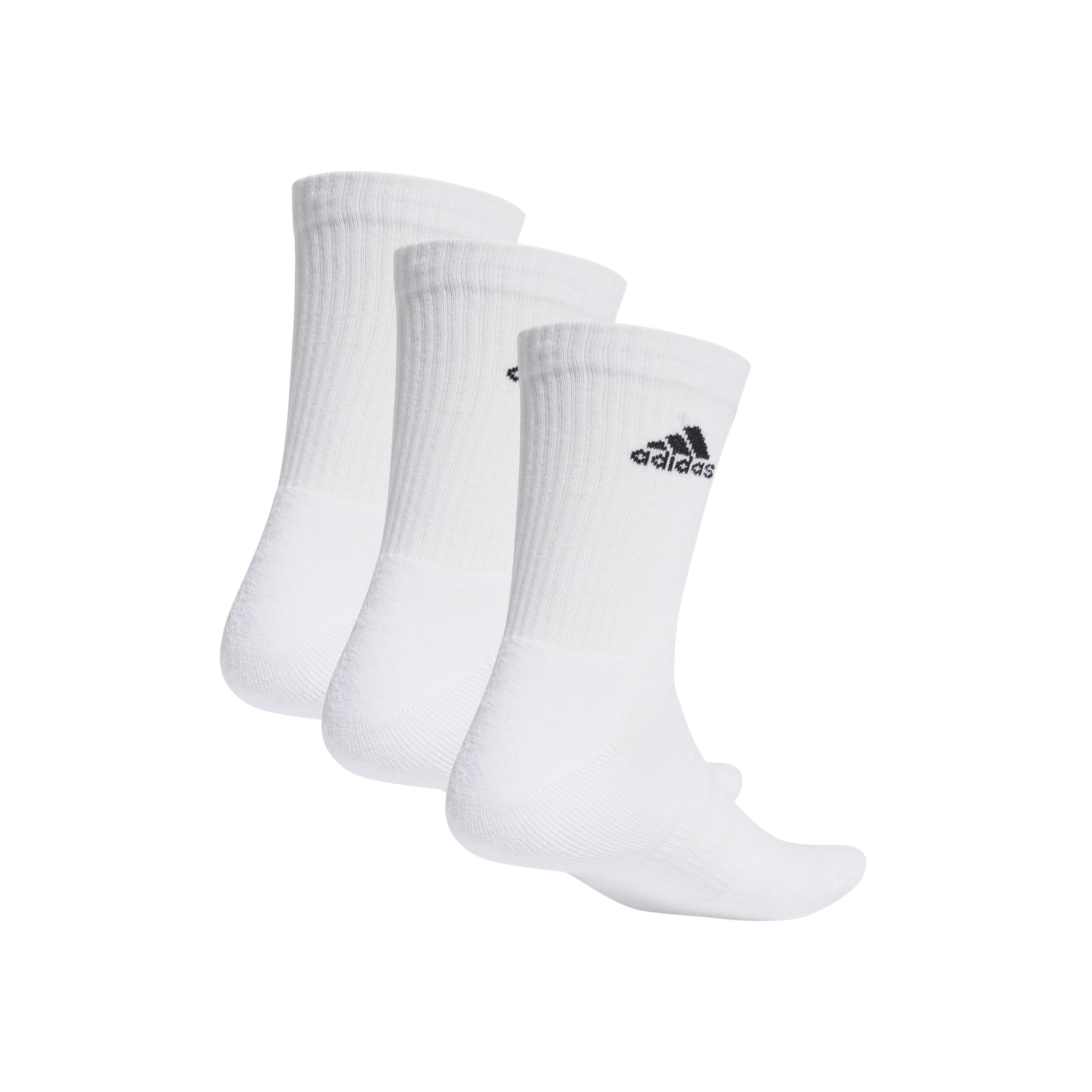 Kit Meia Adidas Cano Alto 3 Pares Unissex - Branco