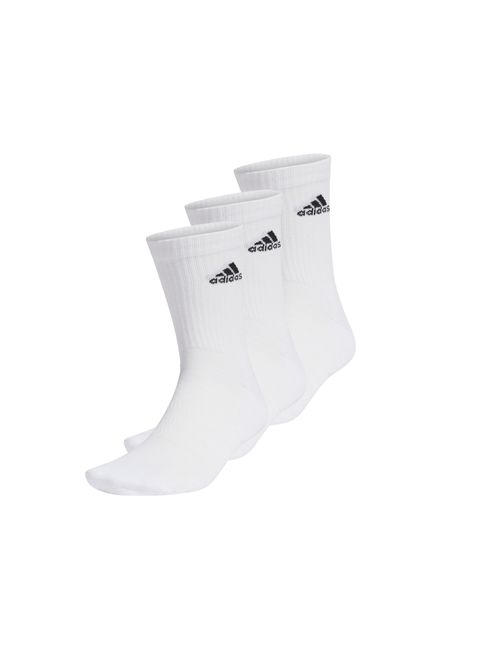Kit Meias Adidas Cano Alto 3 Pares Unissex - Branco