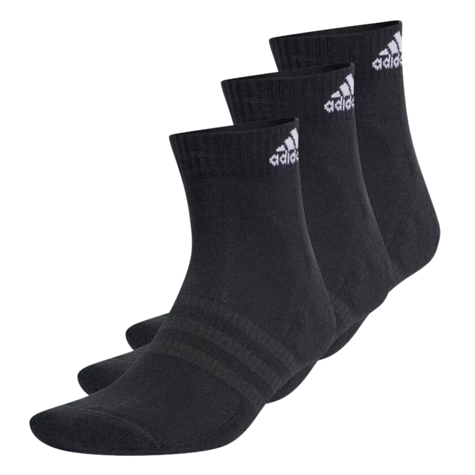 Kit Meias Adidas Sportswear Ankle 3 Pares Unissex - Preta
