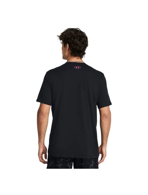 Camiseta Under Armour Project Rock Bsr Graphic Masculina - Preta/Rosa