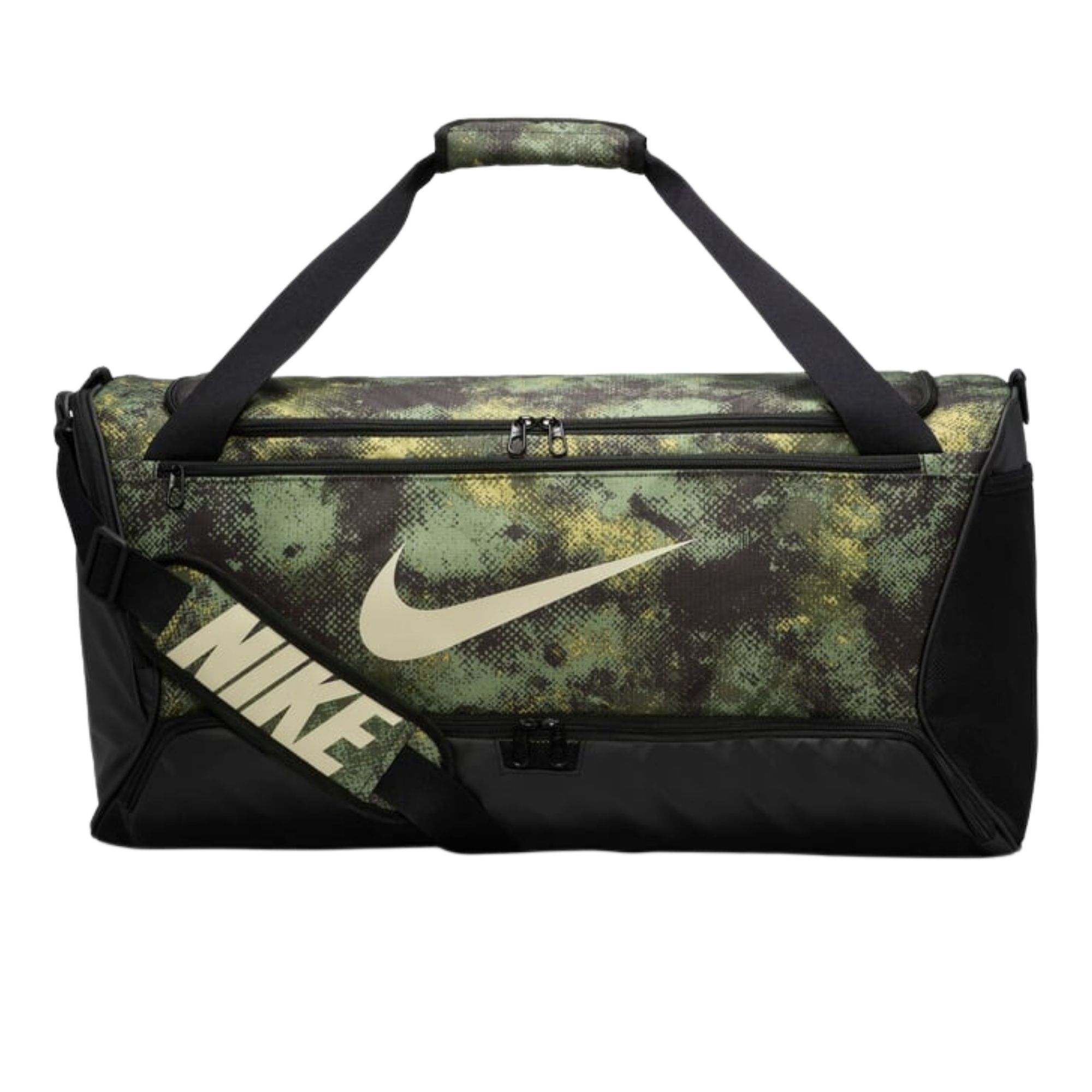 Bolsa Nike Brasilia Duffel Bag 60L Masculina - Preta/Verde Militar