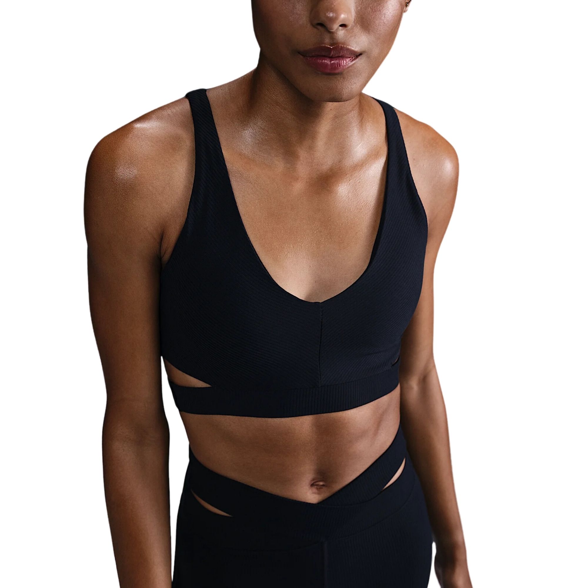 Top Nike Zenvy Rib Bra Feminino - Preto