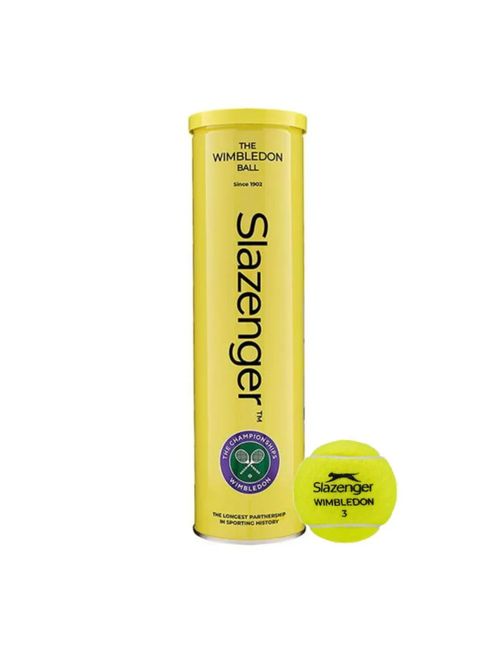 Bola de Tênis Slazenger Wimbledon Oficial Tubo Com 4 Unidades Unissex - Verde