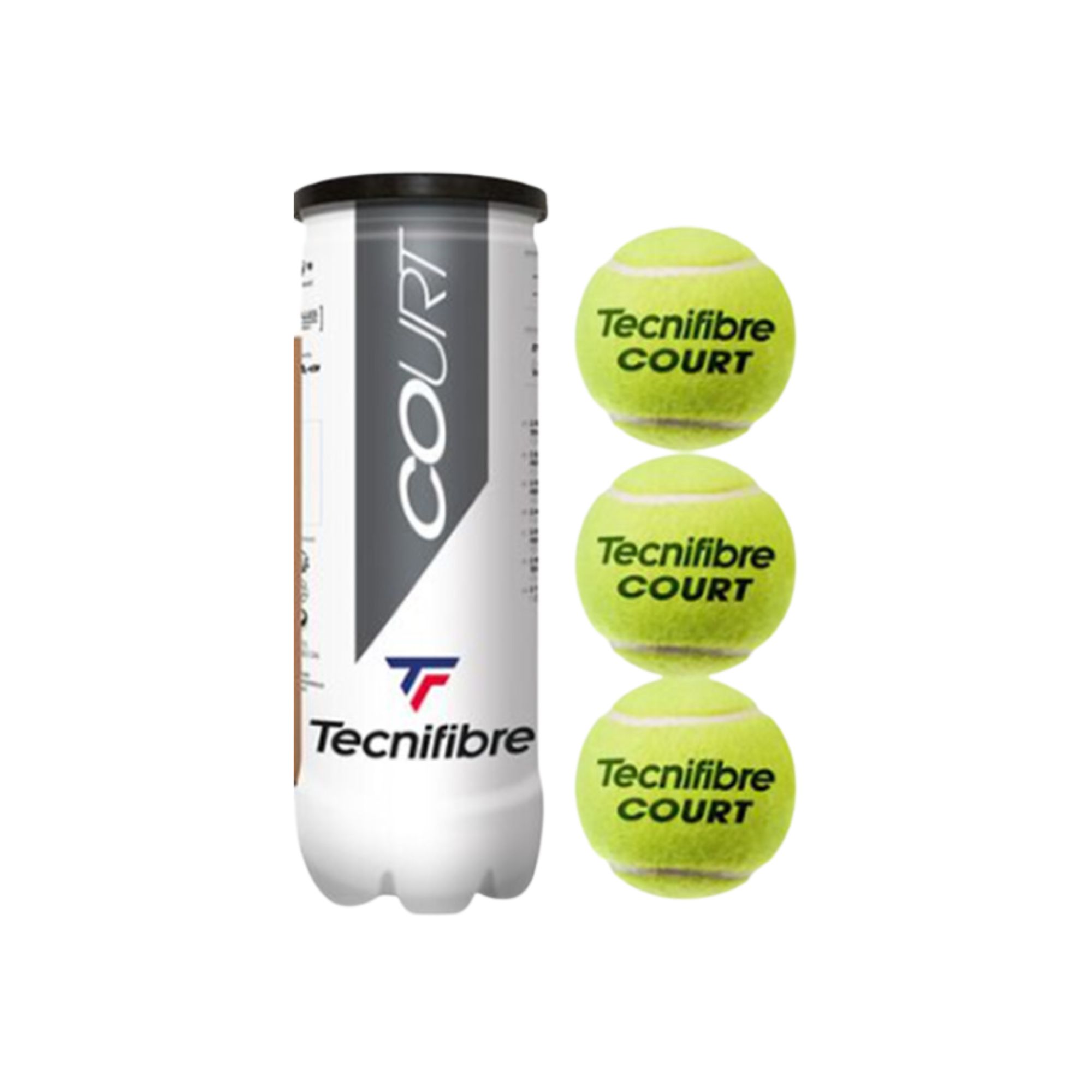 Bola de Tênis Tecnifibre Court X 3 Unissex - Verde