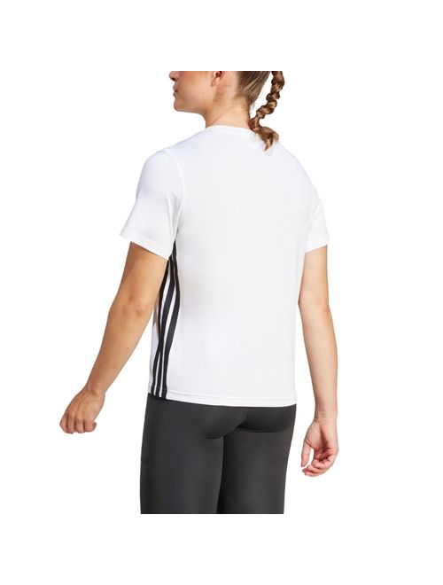 Camiseta Adidas Treino Essentials 3 Listras Feminina - Branca