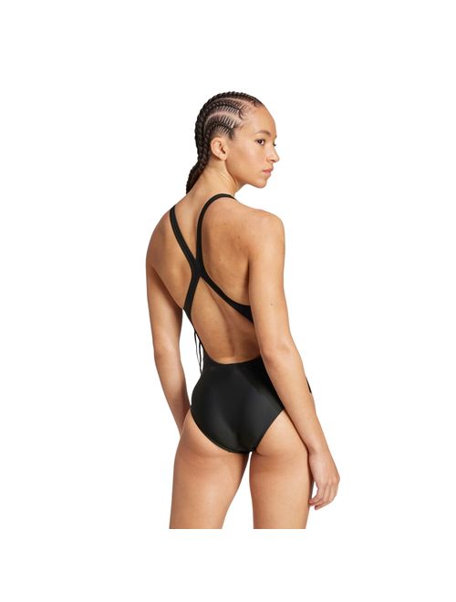 Maiô Adidas Costas Em C 3 Listras Feminina - Preta/Branca