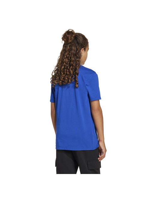 Camiseta Adidas Logo Linear Essentials Infantil - Azul Royal