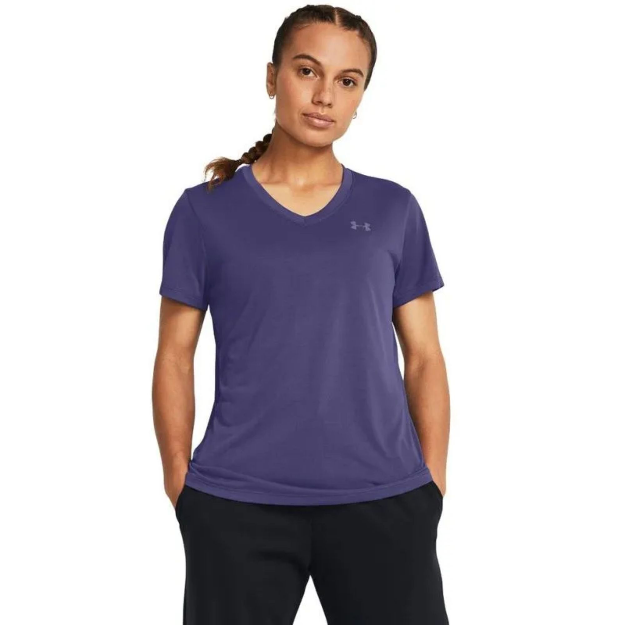 Camiseta Under Armpur Tech Ssv Solid Feminina - Roxo