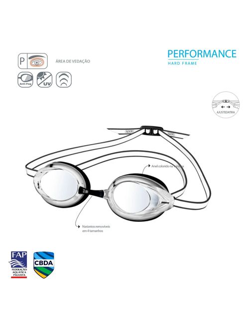 Óculos De Natação Speedo Champ Unissex - Preto Cristal