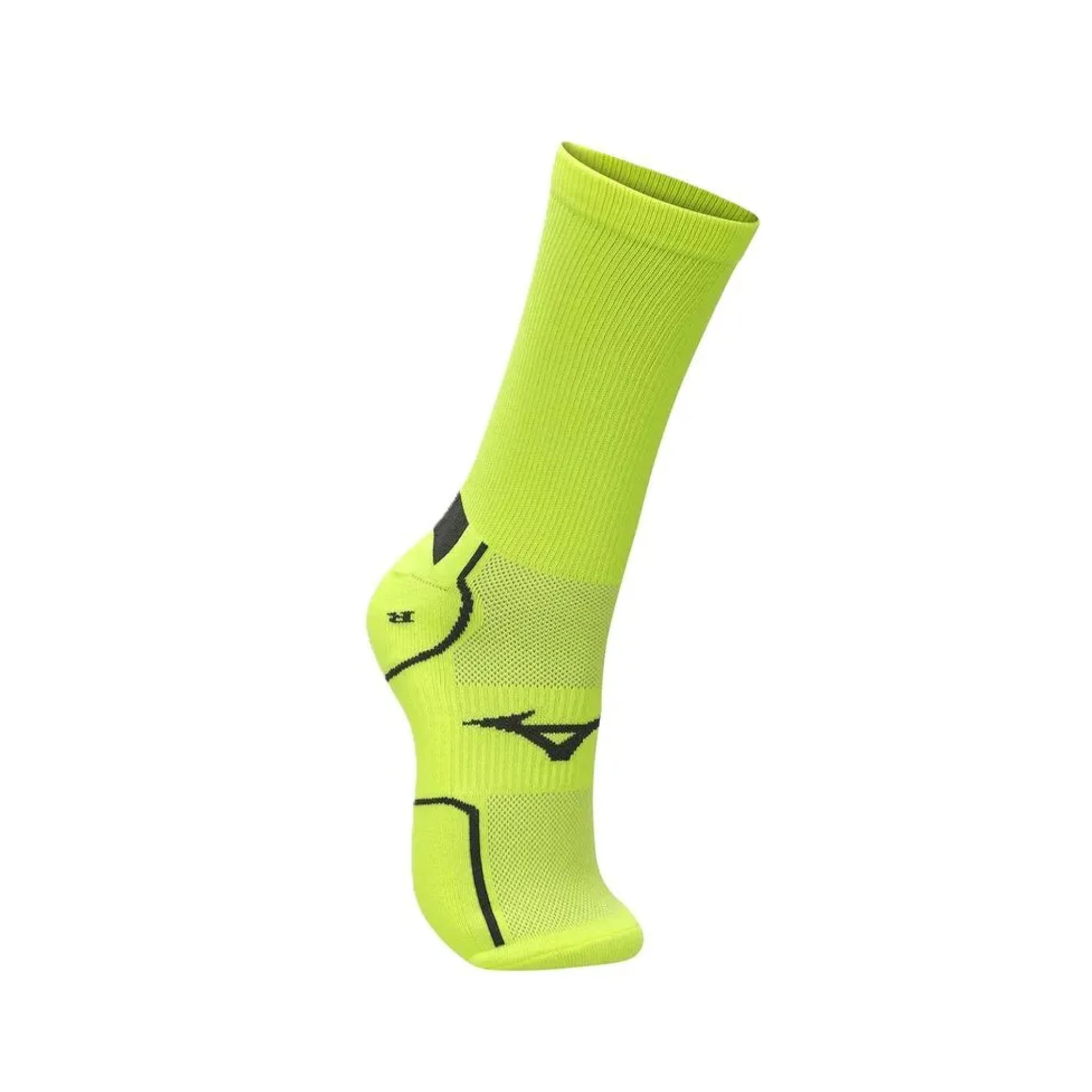 Meia Mizuno Cano Alto Performance Unissex - Amarelo