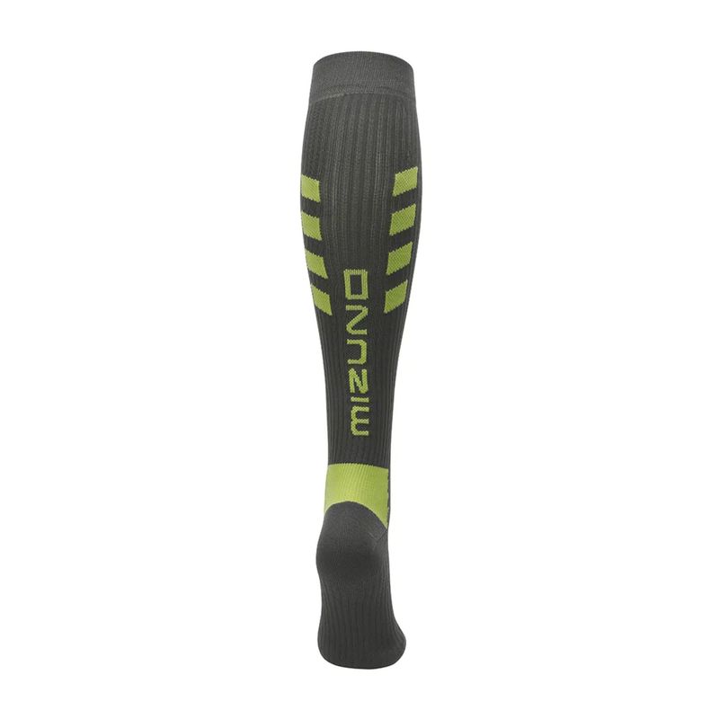 meia-mizuno-cano-alto-compressao-performance-ii-unissex-grafite-verde