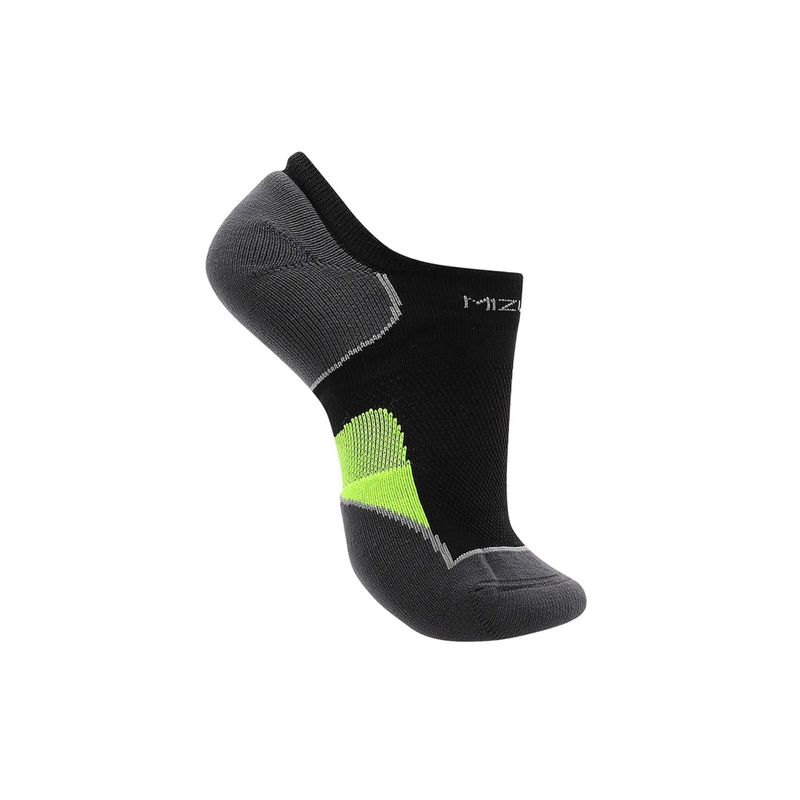 meia-mizuno-invisivel-performance-unissex-grafite-verde